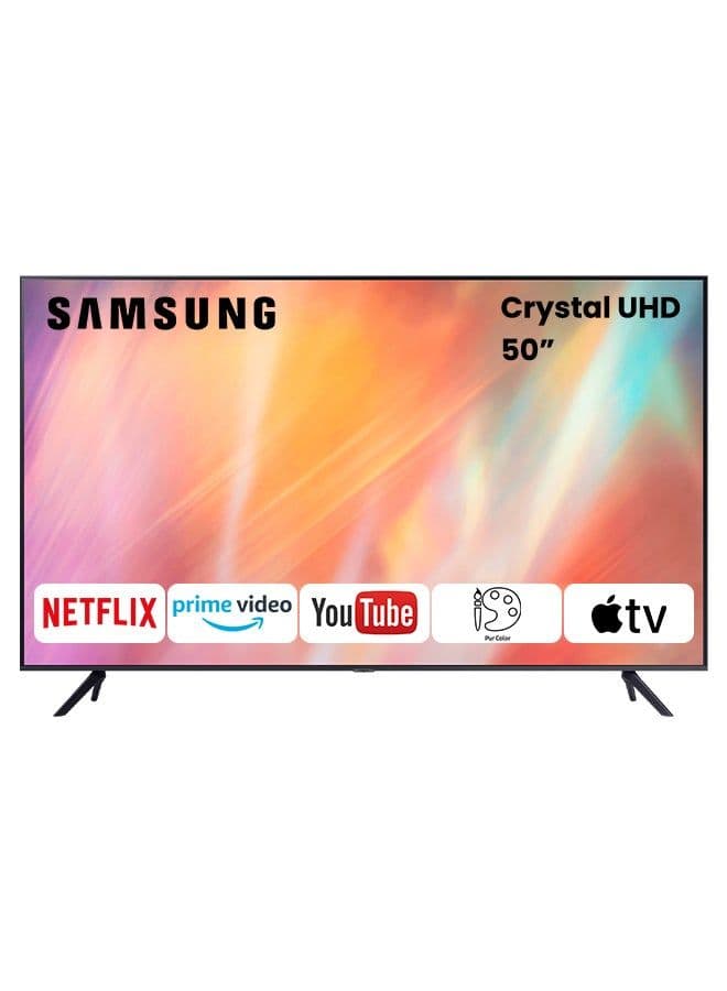 50-Inch Crystal UHD Crystal Processor 4K Flat Smart Tv UA50AU7000UXZN / UA50AU7000UXEG Titan Grey - 4