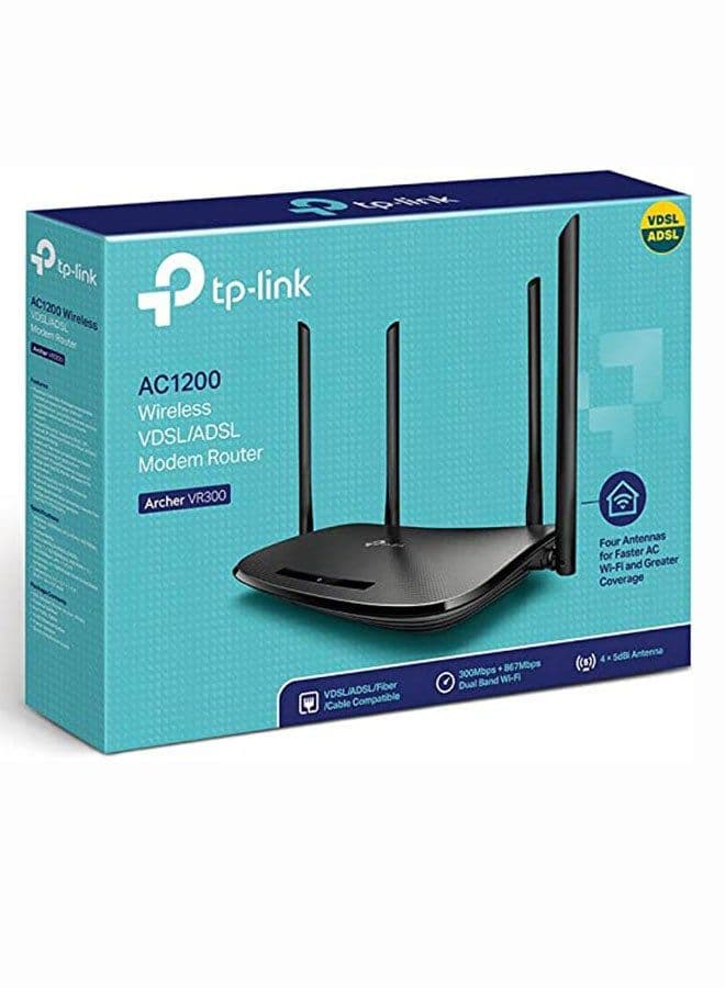Archer VR300 AC1200 Wireless VDSL/ADSL Modem Router Black - 8