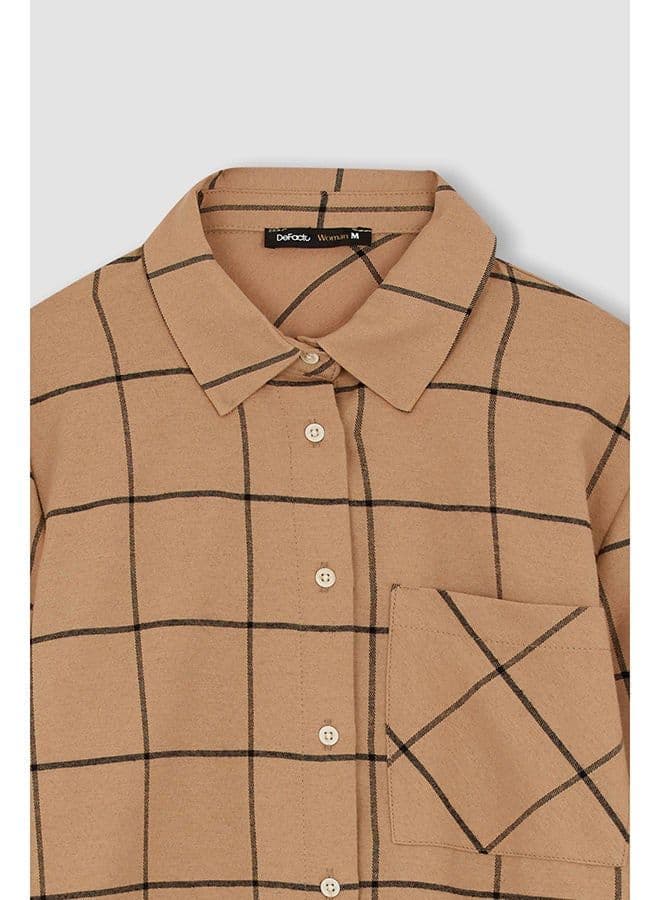 Woman Brown Long Sleeve Tunic LT.CAMEL - 3